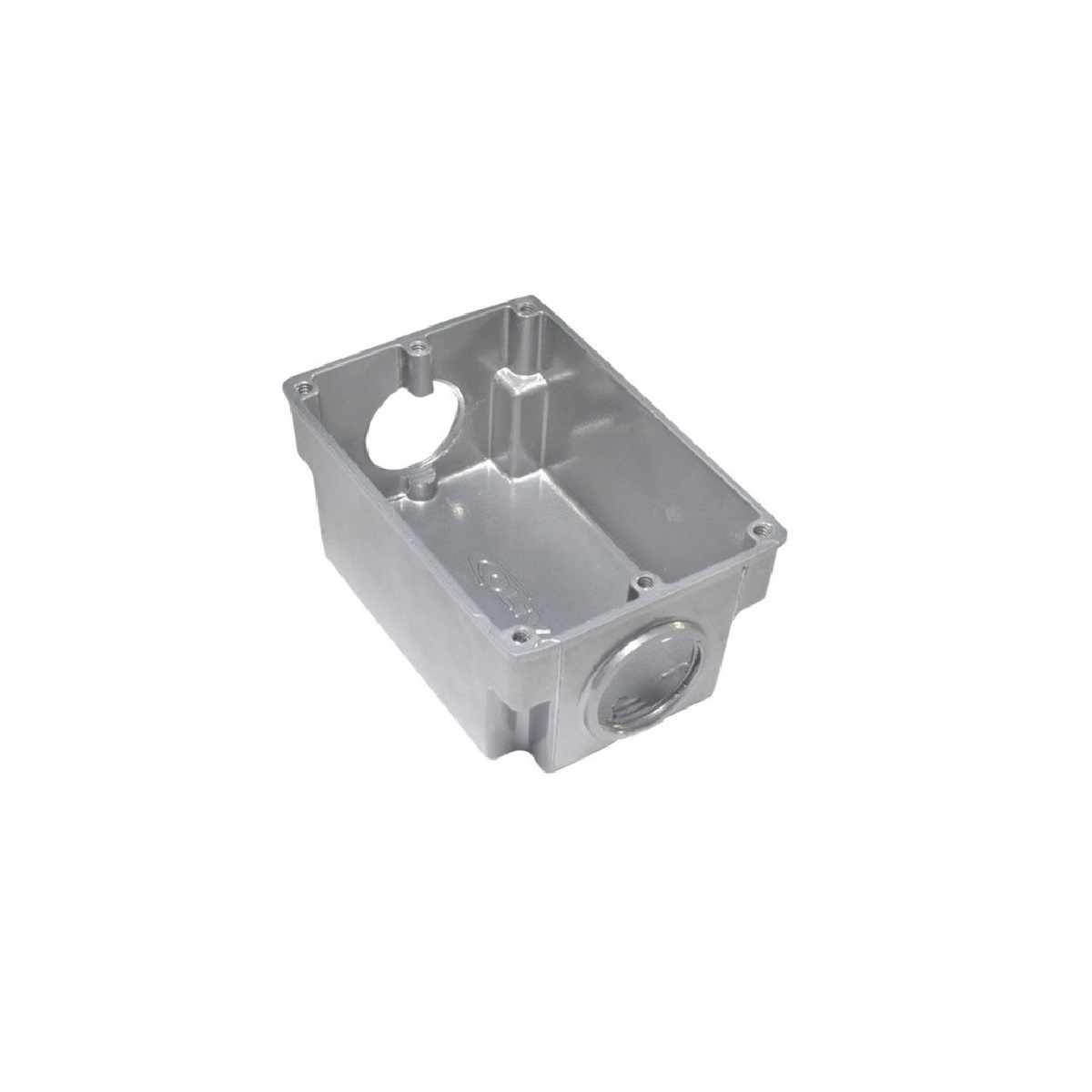 CAIXINHA DE ALUMINIO 4 X 2  FURO 3/4  P/ PISO