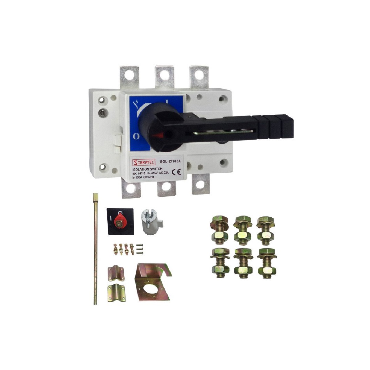 CHAVE SECC ROTATIVA C/HASTE P/PAINEL 160A 3 POLOS