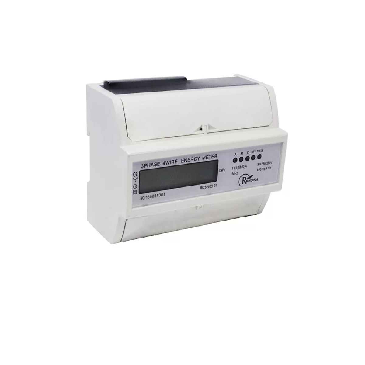 MEDIDOR DE CONSUMO (KWH)  TRIFASICO  100A TRILHO DIN