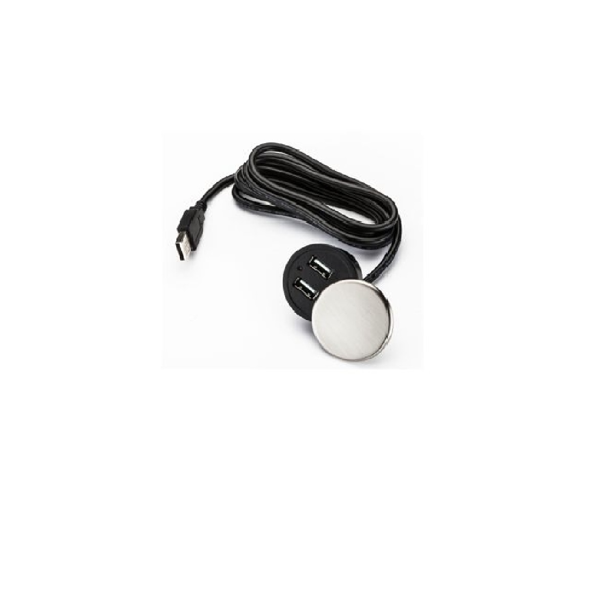 EMBUTIDO USB 35MM POP REDONDO TAMPA PRATA