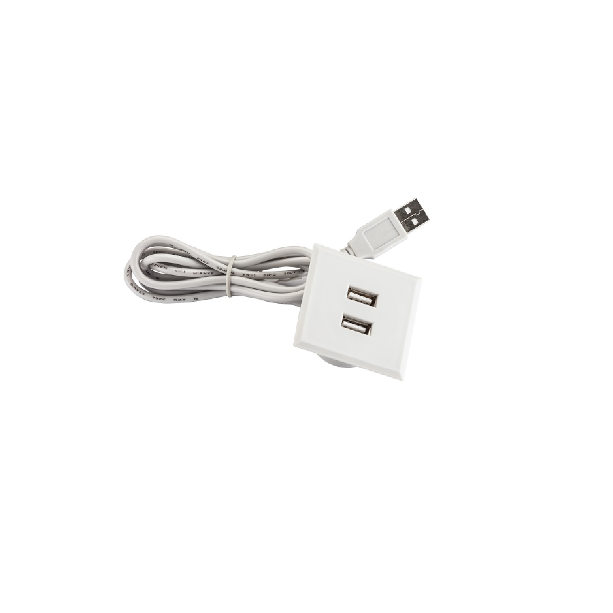 EMBUTIDO USB 35MM POP QUADRADO CINZA