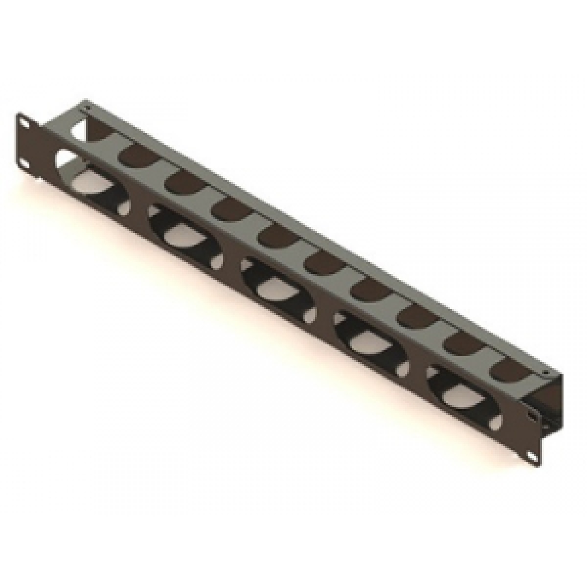 RACK GUIA ORGANIZ DE CABOS 19" 1U HORIZONTAL PRETO