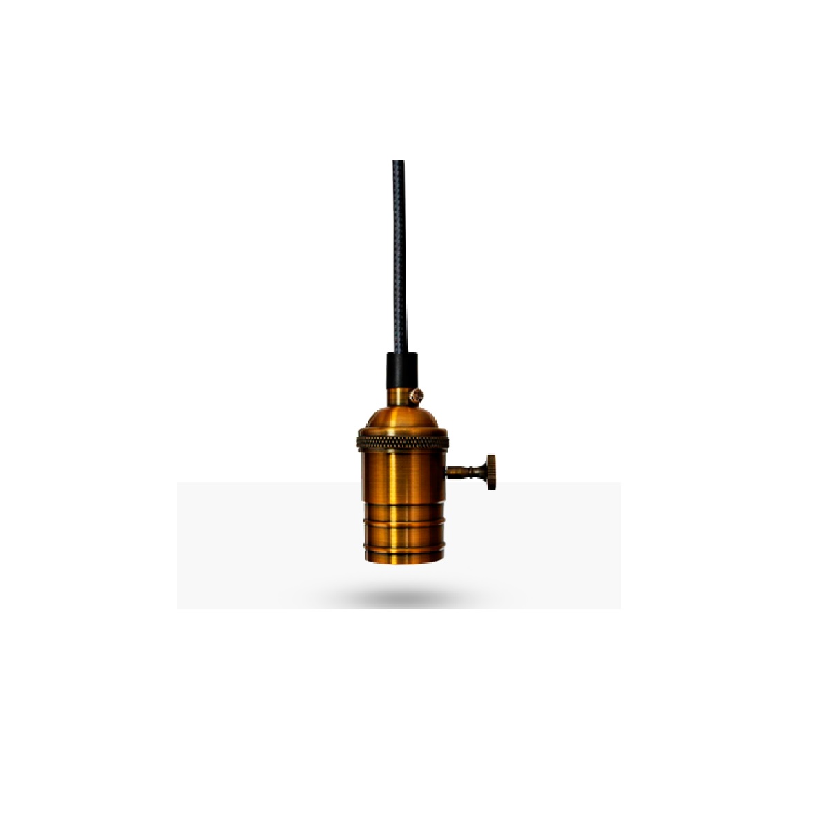 PENDENTE VINTAGE INDUSTRIAL METAL BRONZE C/INT E27