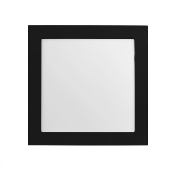 PLAFON LED QUADRADO PRETO 3000K 20W EMBUTIR SAVE