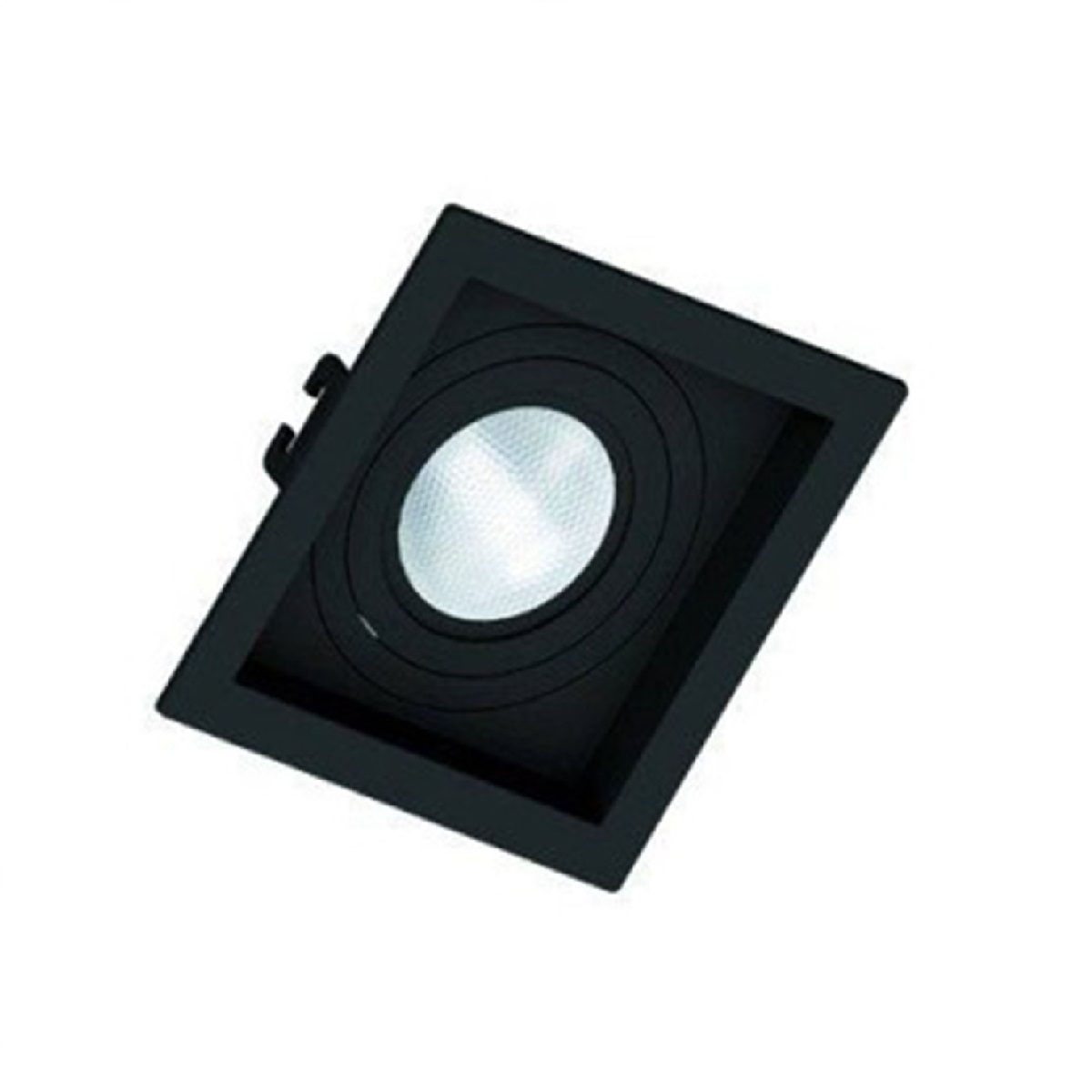 EMBUTIDO DICROICA QUADRA PRETO C/RECUO BULK SAVE