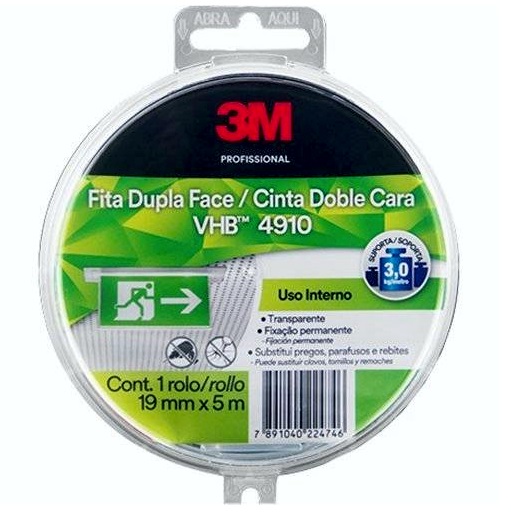 FITA DUPLA FACE 12MM X 5MT CARTUCHO - 3M