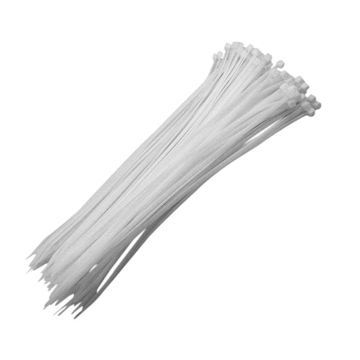 ABRAÇADEIRA NYLON BRANCA 4,8 X 200 - 100 PCS - FERTAK