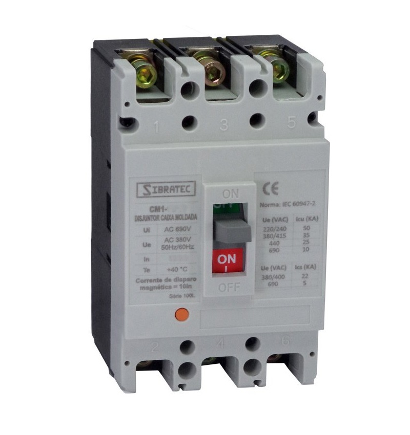 DISJUNTOR CAIXA MOLDADA 3X200A 35KA SIBRATEC