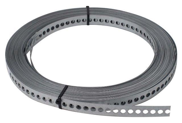 CINTA PERFURADA GALVANIZADA BOBINA 30MT 19MM