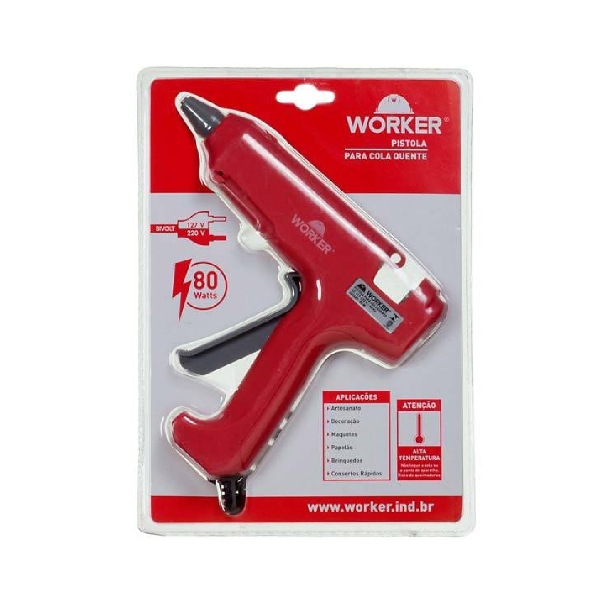 PISTOLA COLA QUENTE  80W WORKER