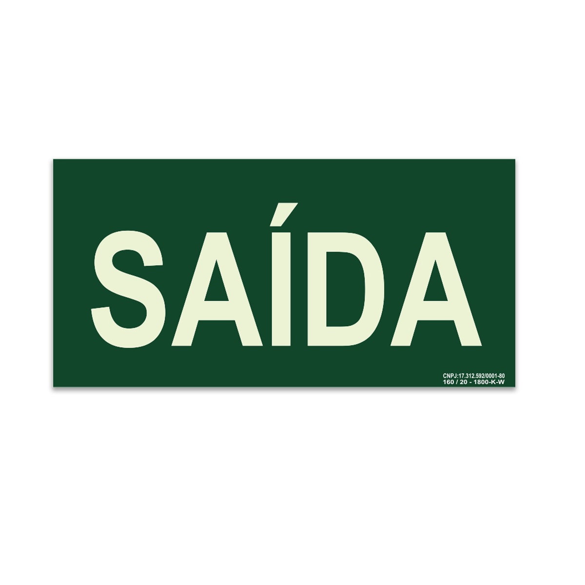 PLACA FOTOLUM SAIDA 40X20CM
