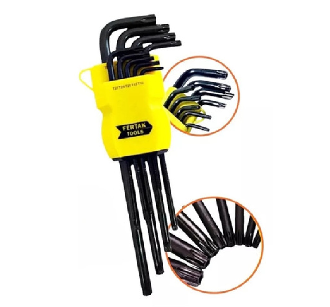 JOGO CHAVE LONGA TORQUE 9PCS CRV TOP - FERTAK