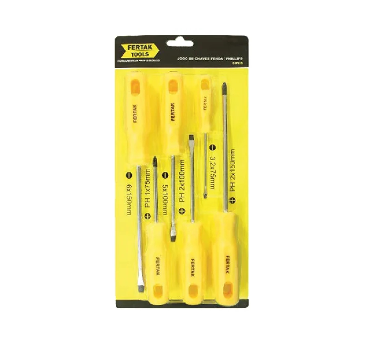 KIT DE CHAVES FENDA PHILLIPS 3/3 FERTAK