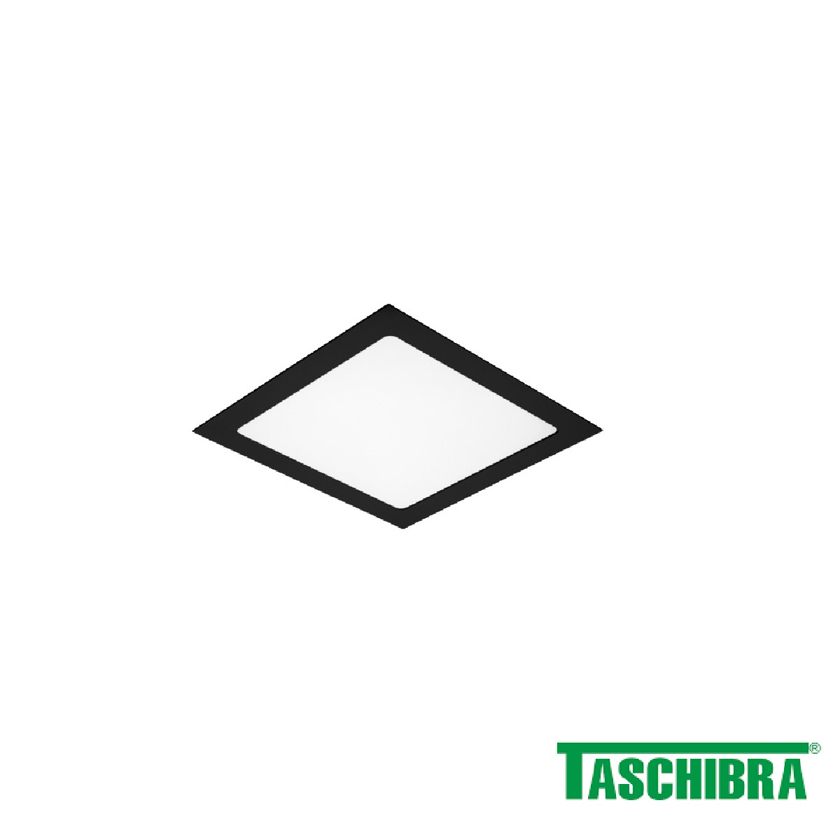 PLAFON LED QUADRADO 6500K 18W EMBUTIR  PRETO  TASCHIBRA