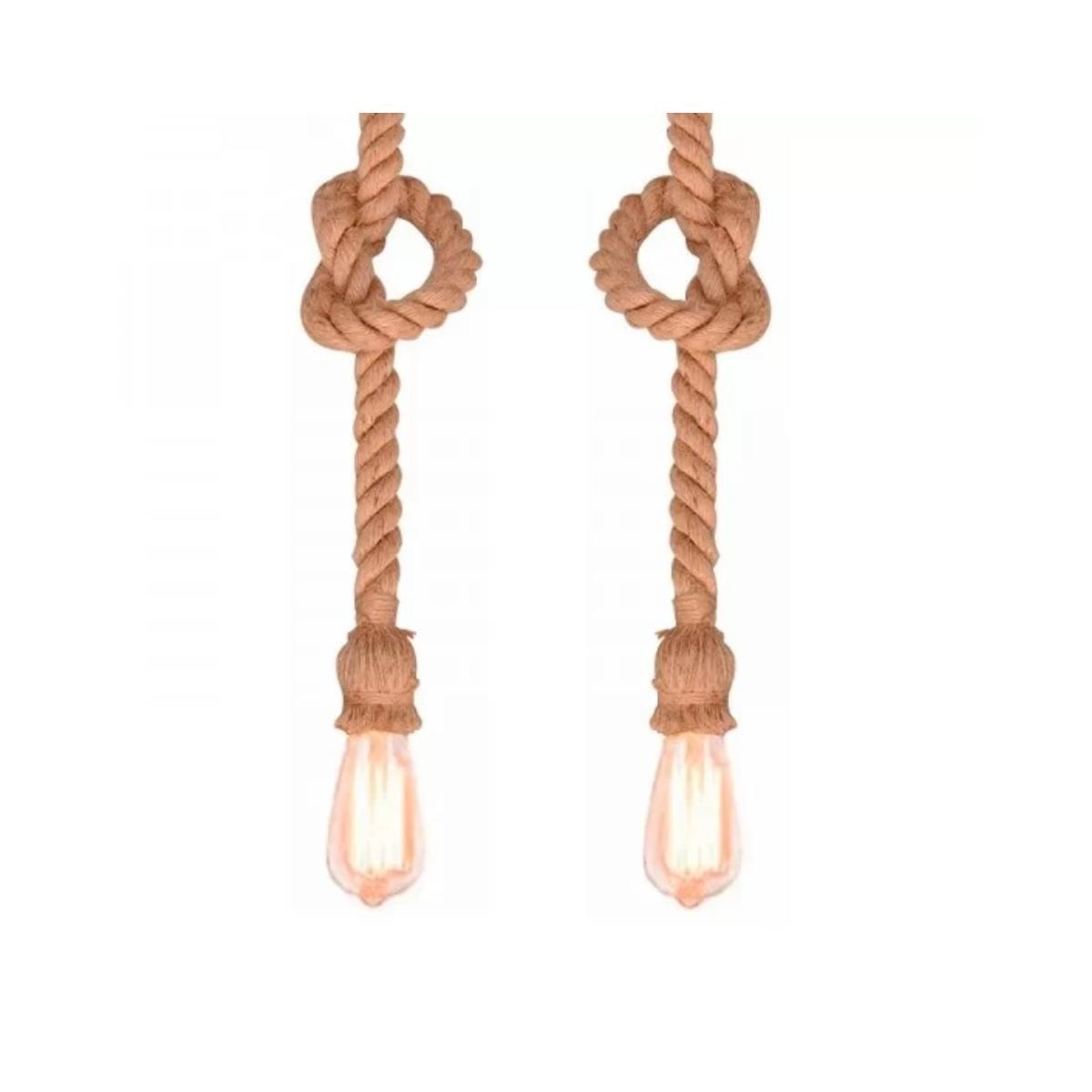 PENDENTE DE CORDA 2 X E27 1,8 MT NORDECOR