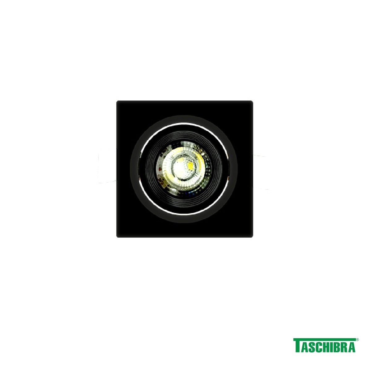 SPOT EMBUTIR QUADRADO PRETO ALLTOP LED 3000K 10W - TASCHIBRA